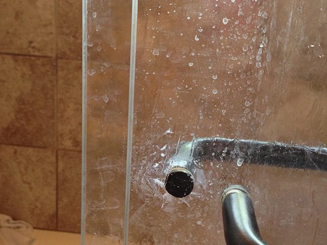 Hard Water Stains On Shower Door
